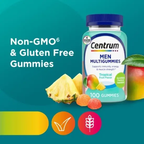 Centrum Men's Multivitamin Gummies - Tropical Fruit - 100ct image {9}