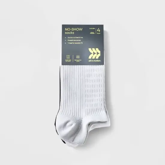 Women's 4pk Colorblock No Show Athletic Socks - All in Motion&trade; 4-10 image {1}