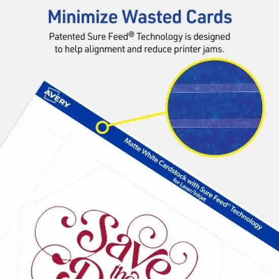 Avery Geo Flat Cards, 5" x 7", Matte White, 20 Total image {6}