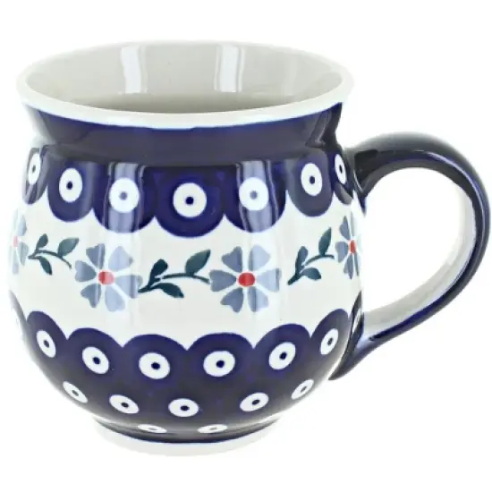 Blue Rose Polish Pottery K068 Manufaktura Large Bubble Mug image {4}