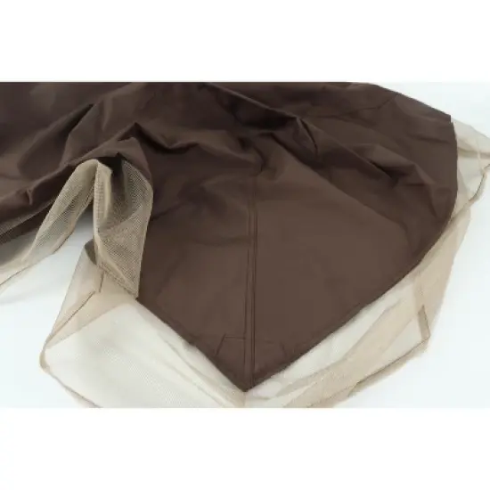 DOMETOUR 10x10 Ft Outdoor Patio Gazebo Replacement Canopy,Double Tiered Gazebo Tent Roof Top Cover Only wavy border(Frame Not Include)-BROWN image {5}