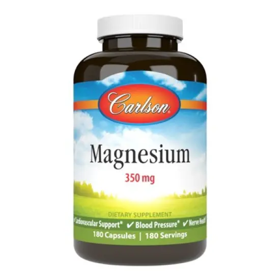 Carlson - Magnesium, 350 mg, Cardiovascular Support, Muscle Function image {4}