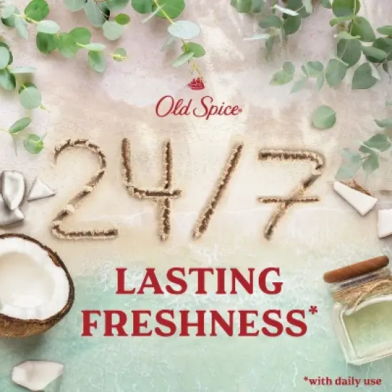 Old Spice Men's Solid Deodorant Eucalyptus with Coconut Oil - Aluminum-Free 3oz image {4}