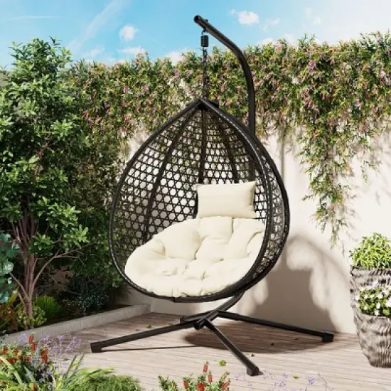 Whisen Versatile Hanging Egg Chair for Indoor and Outdoor Use image {12}