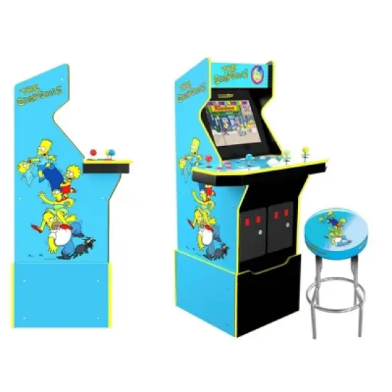 Arcade1Up The Simpsons Home Arcade with Riser and Stool image {4}