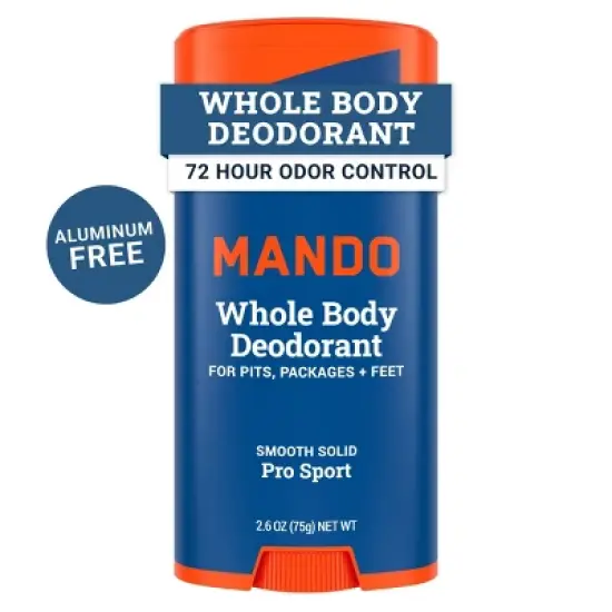 Mando Whole Body Men's Smooth Solid Deodorant Pro Sport - Aluminum-Free 2.6oz image {11}