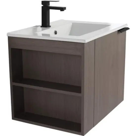 Fine Fixtures Elmridge Modern Bathroom Vanity with White Ceramic Sink image {5}