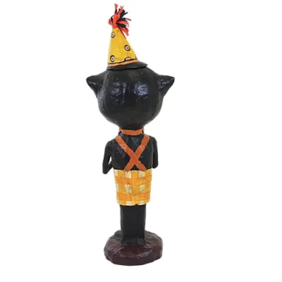 Jorge De Rojas 11.5 Inch Smiley Puss Halloween Figurine , Lightweight Halloween Decor Halloween Black Cat (1PC) image {2}