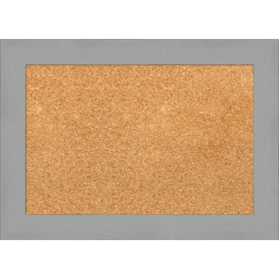 Amanti Art Brushed Framed Corkboard, Natural Cork image {6}