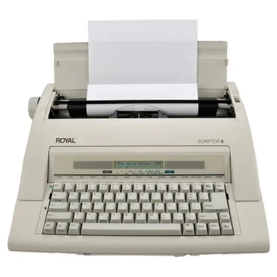 Royal&reg; Scriptor II Portable Electronic Typewriter in White image {4}