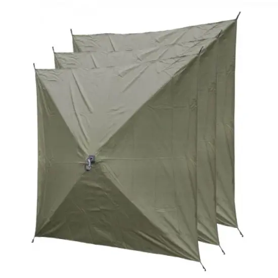 CLAM Quick-Set Escape 12 x 12 Foot Portable Pop-Up Camping Outdoor Gazebo Screen Tent Canopy Shelter and Carry Bag with Wind and Sun Panels Sets, Green image {2}