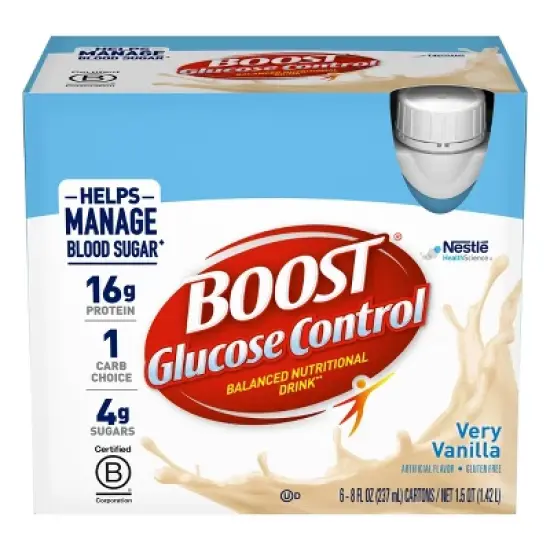 Boost Very Vanilla Glucose Control Meal Replacement Drinks - 6pk/48 fl oz image {5}