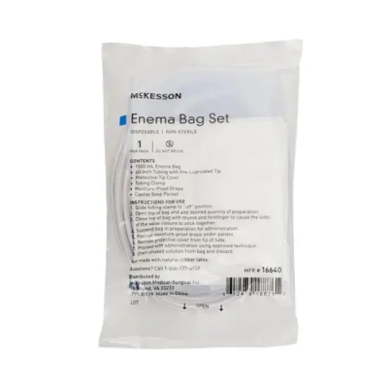 McKesson 1500 mL Enema Bag Set 16640 image {1}