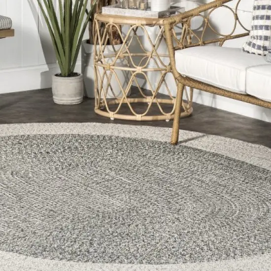 nuLOOM Indoor/Outdoor Braided Oralia Patio Area Rug image {8}