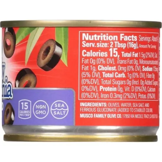 Early California Sliced Ripe Black Olives - 2.25oz image {1}