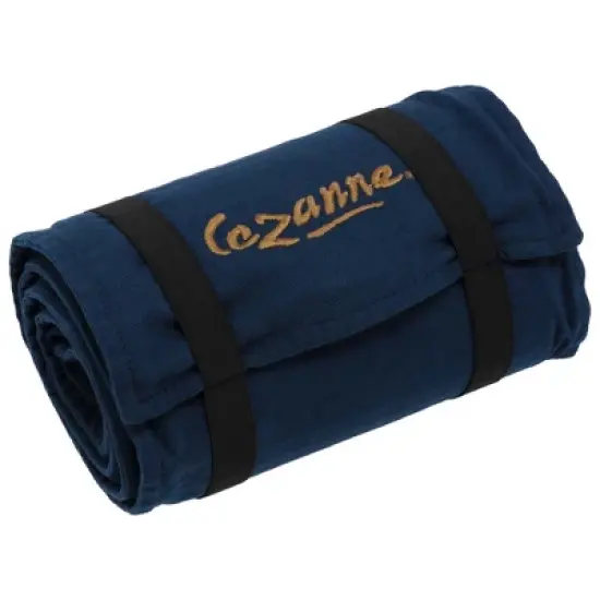 Cezanne Artist Pencil Case - Durable Blue Cotton Canvas Roll-Up Travel Art Case w/ Zipper Art Pouch for Artists, Professionals - Lightweight, Portable image {7}