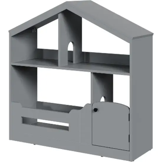 Kids Bookshelf, Toy Storage Organizer, with Toy Storage, Dollhouse Bookshelf for Playroom, Bedroom, Nursery, Classroom, School, Kindergarten image {7}