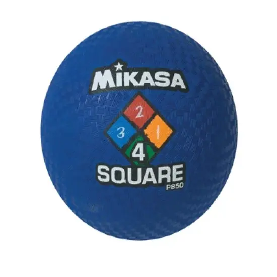 Mikasa 4-Square Rubber Playground Ball, 8-1/2 Inch, Blue image {1}