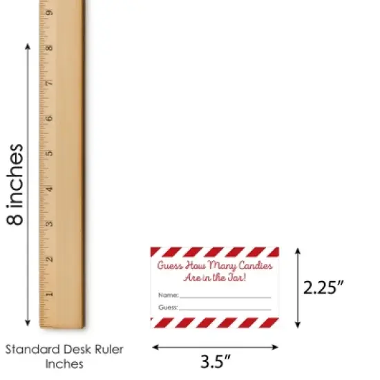 Big Dot of Happiness Jolly Santa Claus - How Many Candies Christmas Party Game - 1 Stand and 40 Cards - Candy Guessing Game image {7}