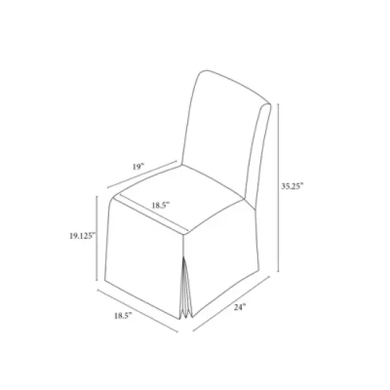 Canvas Slipcover Armless Dining Chair - Hearth & Hand&trade; with Magnolia image {8}