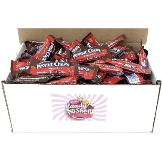 Goldenberg's Peanut Chews Original Dark Chocolate Bars Candy in Box (Individually Wrapped) image {1}