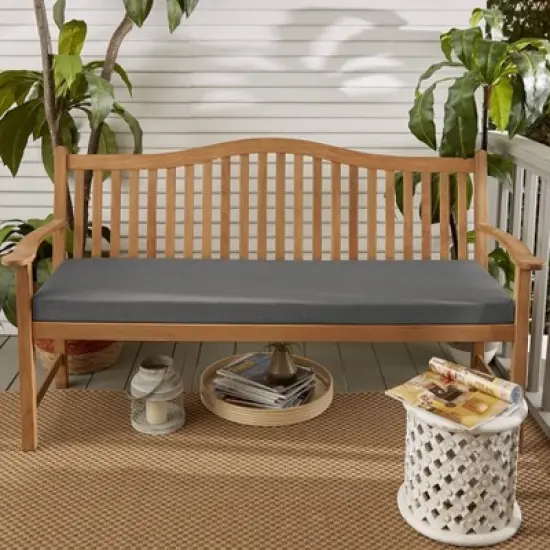 40"x17" Outdura Indoor/Outdoor Bench Cushion Steel - Sorra Home image {1}