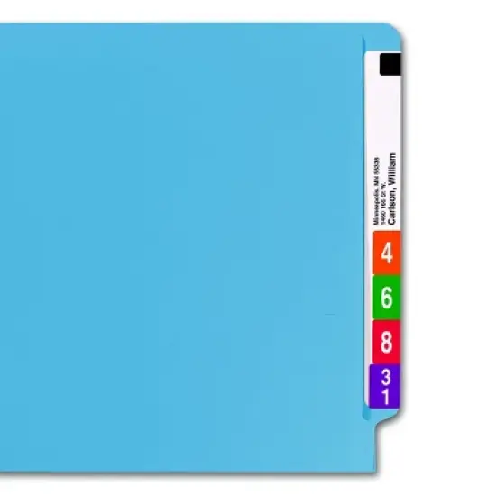 Smead Colored End Tab File Folder, Shelf-Master  Reinforced Straight-Cut Tab, Letter Size, 100 per Box image {5}