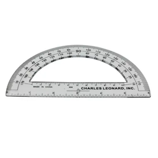 Charles Leonard Protractor Plastic, 6-Inch, 12 Per Pack, 3 Packs image {2}