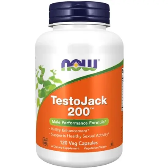 TestoJack 200 Extra Strength by Now Foods  -  120 VegCap image {2}