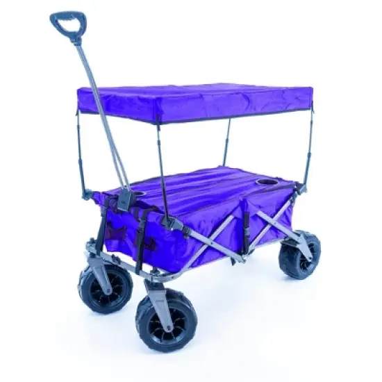 HOMLUX Push or Pull Folding Stroller Wagon with Canopy, 360&deg; Wheels, 150lbs Capacity image {10}