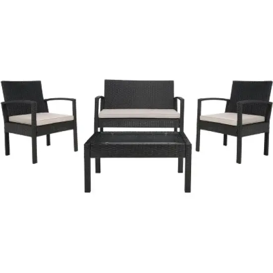 Bassey 4 Piece Living Set - Indoor/Outdoor - PAT7507 - Safavieh image {9}