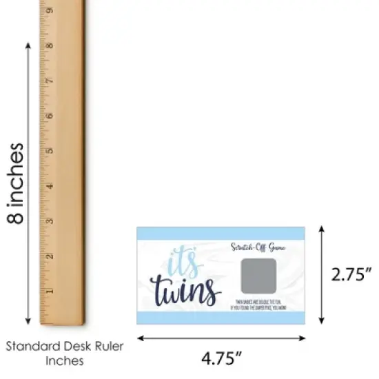 Big Dot of Happiness It's Twin Boys - Blue Twins Baby Shower Game Scratch Off Cards - 22 Count image {4}