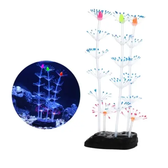 Unique Bargains Glowing Silicone Aquarium Simulation Coral 7.68" Height image {4}