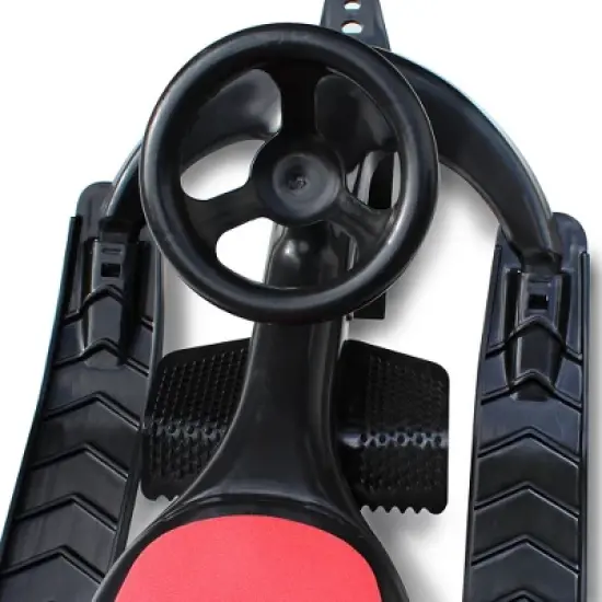 Flexible Flyer PT Blaster plastic sled with steering wheel - Black/Red image {4}