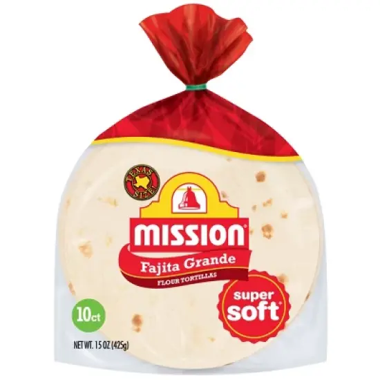 Mission Fajita Grande Size Super Soft Flour Tortillas - 15oz/10ct image {4}