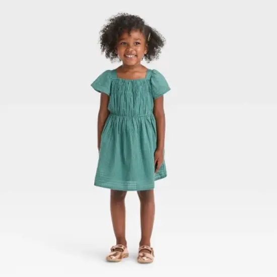 Toddler Girls' Dobby Dress - Cat & Jack&trade; Green image {3}