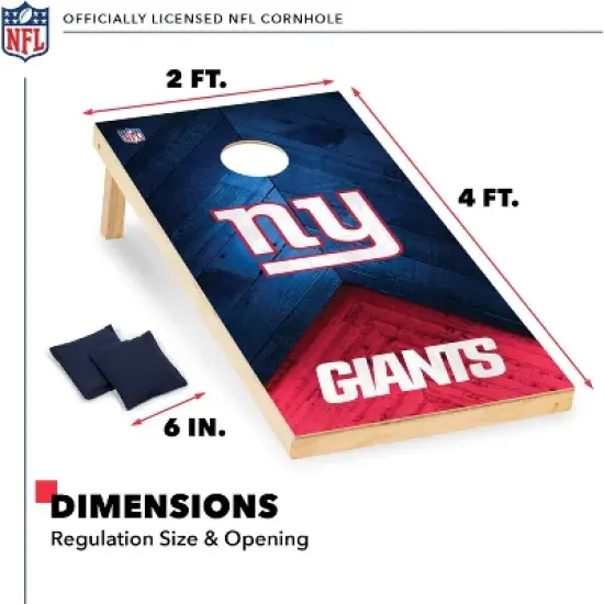 NFL New York Giants 2'x4' Wood Cornhole Set image {5}