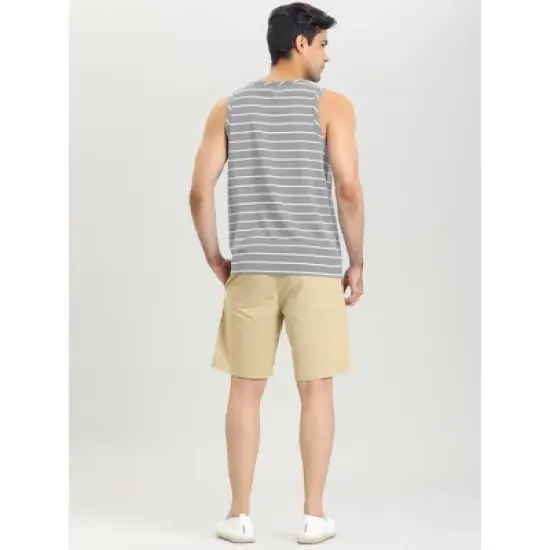 Lars Amadeus Men's Vest Round Neck Color Block Sleeveless Basic Tank Top image {3}