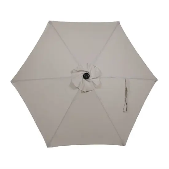 Sunnydaze Outdoor Aluminum Patio Table Umbrella with Polyester Canopy and Push Button Tilt and Crank image {2}