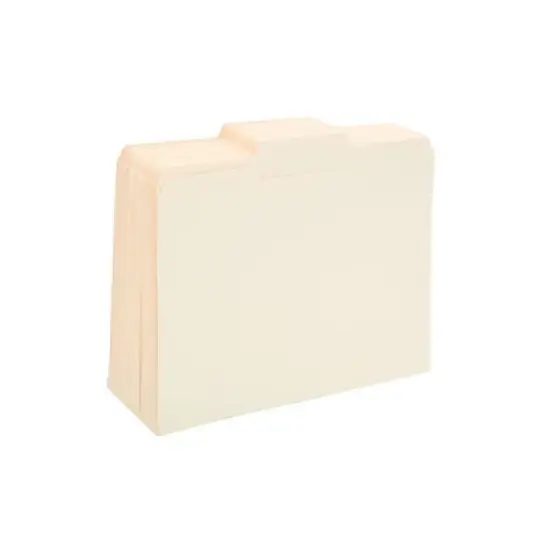 Staples Manila File Folders 3-Tab Center Position Letter 100/Box (116780) image {1}