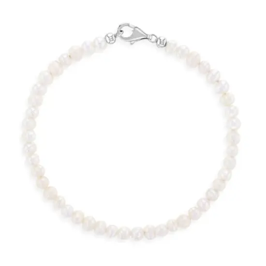 Girl's Small Freshwater Cultured Pearl Bracelet Sterling Silver - In Season Jewelry image {7}