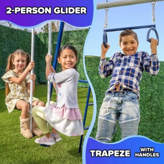 Sportspower Metal Swing Set with Mini Trampoline image {3}
