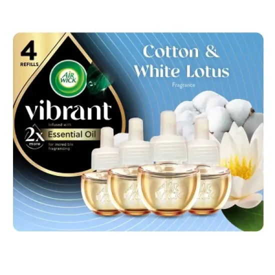 Air Wick Vibrant Scented Oil Air Freshener - Cotton & White Lotus image {9}