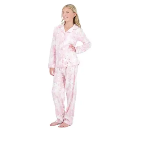 Sleep On It Girls 2-Piece Fleece Coat Pajama Set - Hearts image {5}