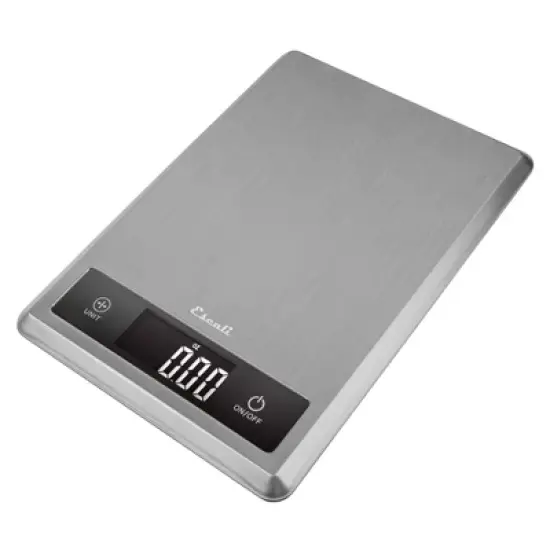 Escali Tabla Stainless Steel Scale: Kitchen Food Scale with Backlit Display, Measure 11 lb Capacity image {1}