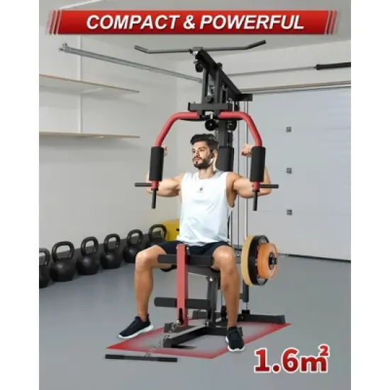 Home Gym, Workout Station with 300LBS Weight Capacity, Multifunctional Home Gym Equipment, Exercise Equipment for Full Body Strength Training image {5}