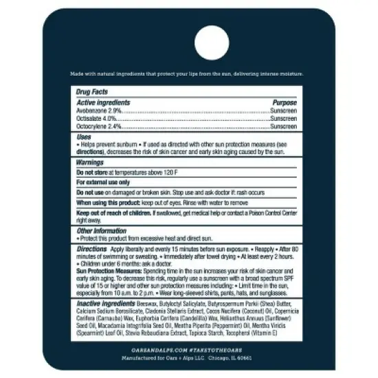 OARS + ALPS Lip Balm - SPF - 3ct image {1}