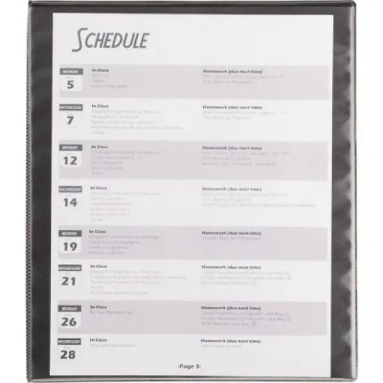 0.5" Ring Binder Clear View Black - up&up&trade;: Half Inch, 120 Sheet Capacity, 4 Pockets, Hard Cover image {2}