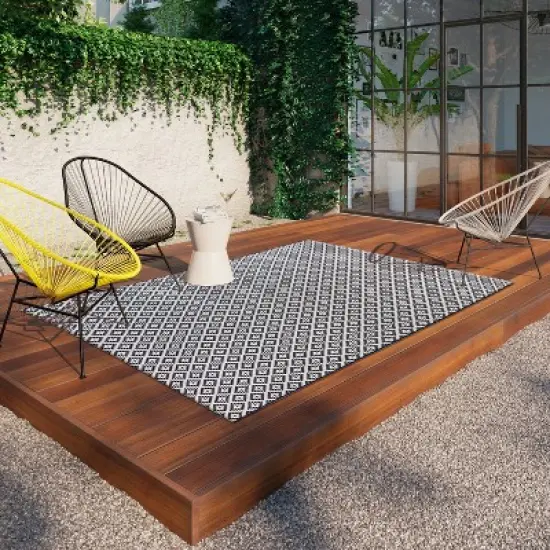 Geo Diamond Outdoor Rug - Threshold image {4}