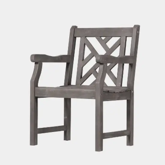 Vifah 5pc Renaissance Acacia Outdoor Patio Dining Set Gray image {2}